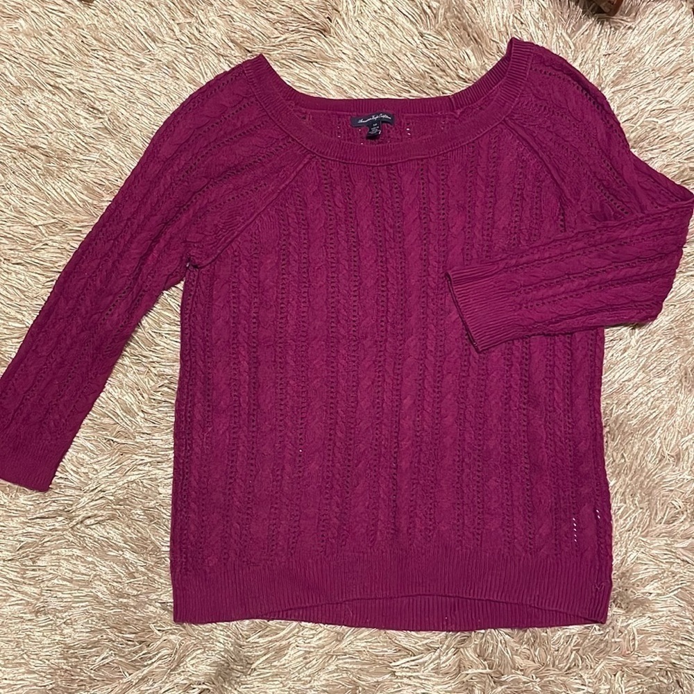 AMERICAN Eagle Outfitters 3/4 Sleeve Sweater Top Size Small